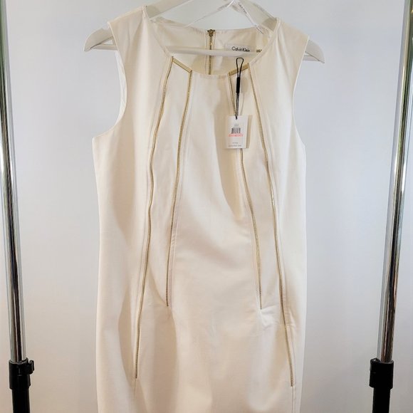 Calvin Klein Sheath - with gold zipper trim - Picture 1 of 9